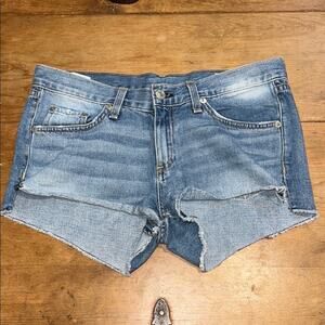 Women's Rag & Bones Denim Blue Frayed Shorts Size 26